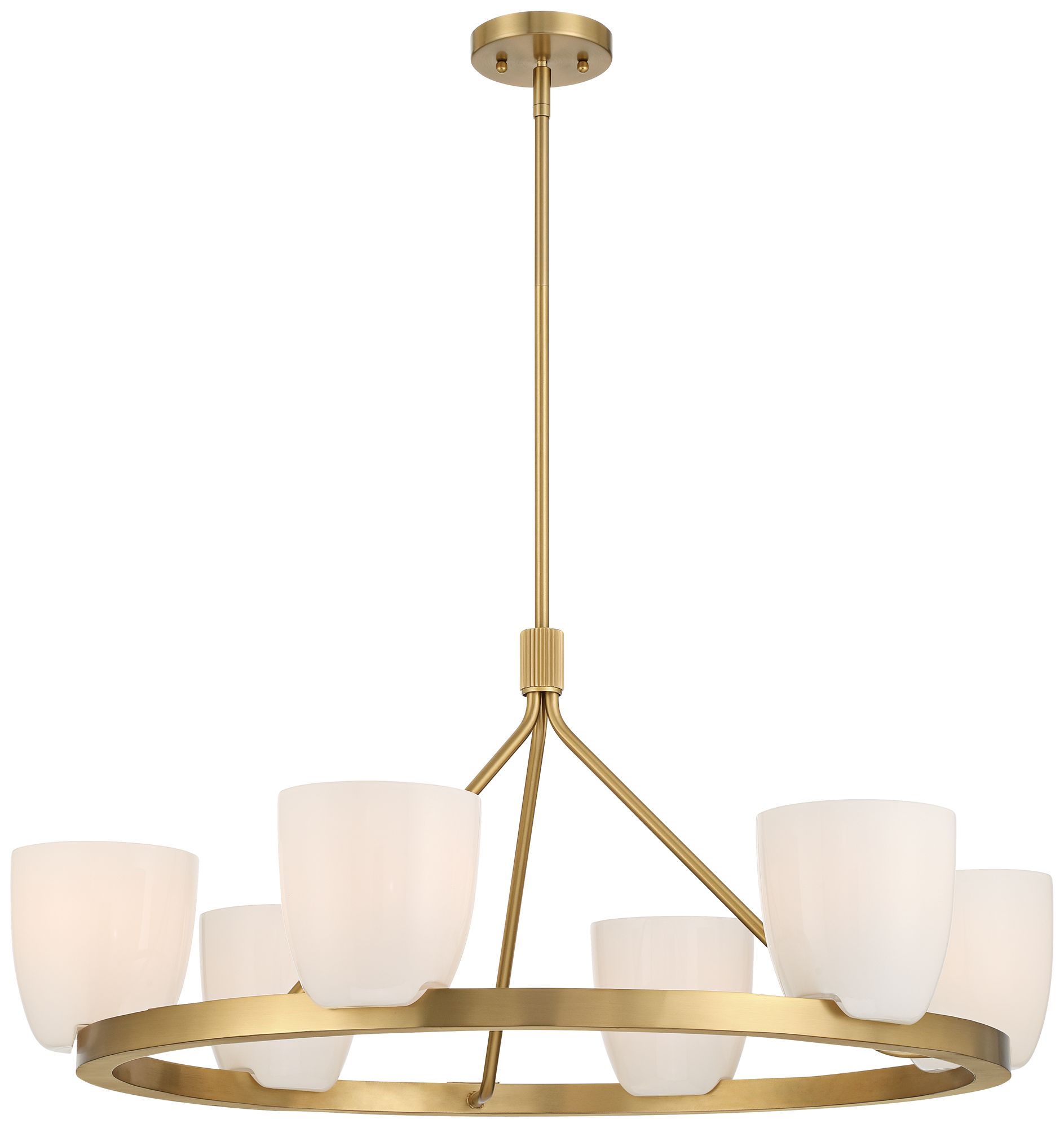 Possini Euro Yvette 35 1/2" Wide Antique Brass 6-Light Chandelier