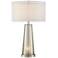 Possini Euro Zara Nickel Mercury Glass Night Light Table Lamp