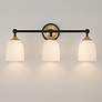 1_Possini Euro Zaragoza 23" Wide Gold and Black 3-Light Bath Light