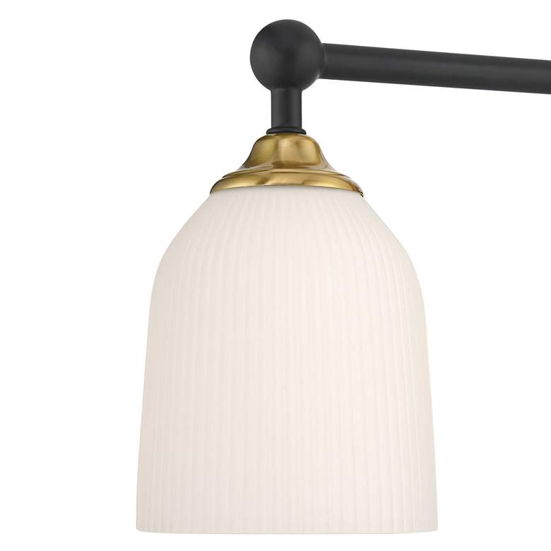 Image 3 Possini Euro Zaragoza 23" Wide Gold and Black 3-Light Bath Light more views