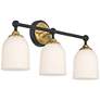 7_Possini Euro Zaragoza 23" Wide Gold and Black 3-Light Bath Light more views