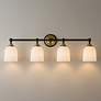 1_Possini Euro Zaragoza 32" Wide Gold and Black 4-Light Bath Light