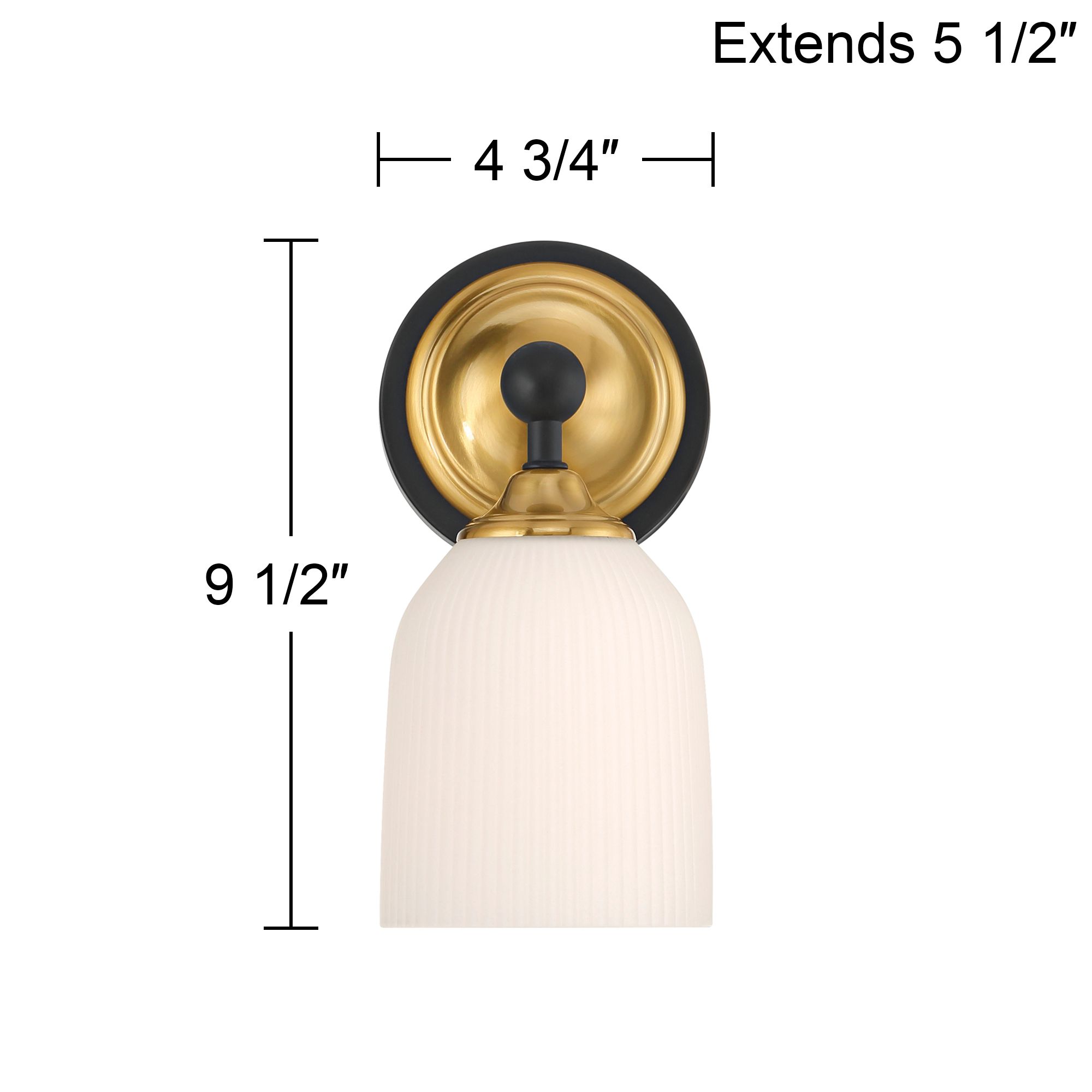 Possini Euro Zaragoza 9 1/2" High Gold and Black Wall Sconce Set of 2