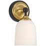2_Possini Euro Zaragoza 9 1/2" High Gold and Black Wall Sconce