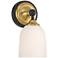 Possini Euro Zaragoza 9 1/2" High Gold and Black Wall Sconce