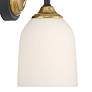 3_Possini Euro Zaragoza 9 1/2" High Gold and Black Wall Sconce more views