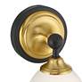 4_Possini Euro Zaragoza 9 1/2" High Gold and Black Wall Sconce more views
