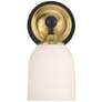 5_Possini Euro Zaragoza 9 1/2" High Gold and Black Wall Sconce more views