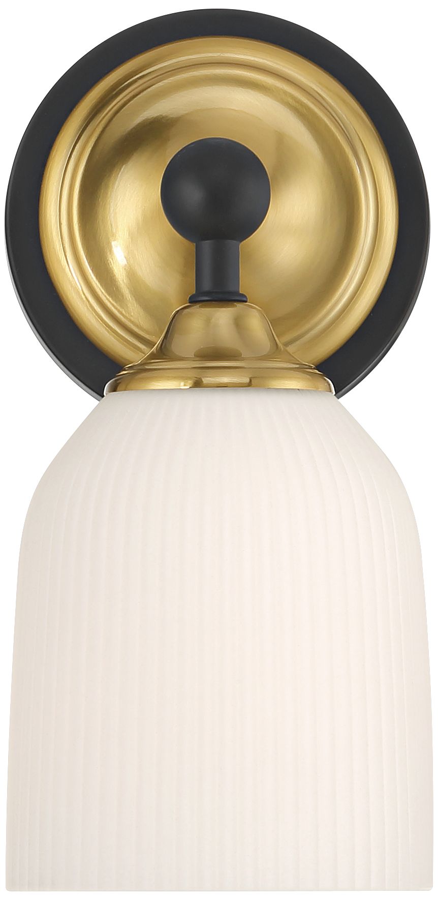 Image 5 Possini Euro Zaragoza 9 1/2" High Gold and Matte Black Wall Sconce more views