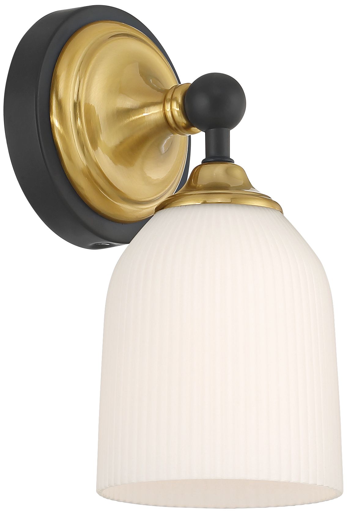 Image 7 Possini Euro Zaragoza 9 1/2" High Gold and Matte Black Wall Sconce more views