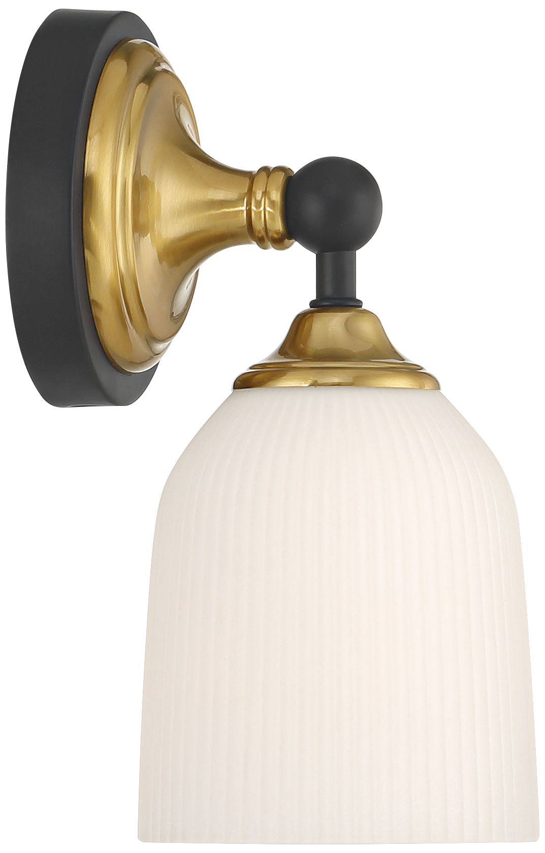 Possini Euro Zaragoza 9 1/2" High Gold and Matte Black Wall Sconce
