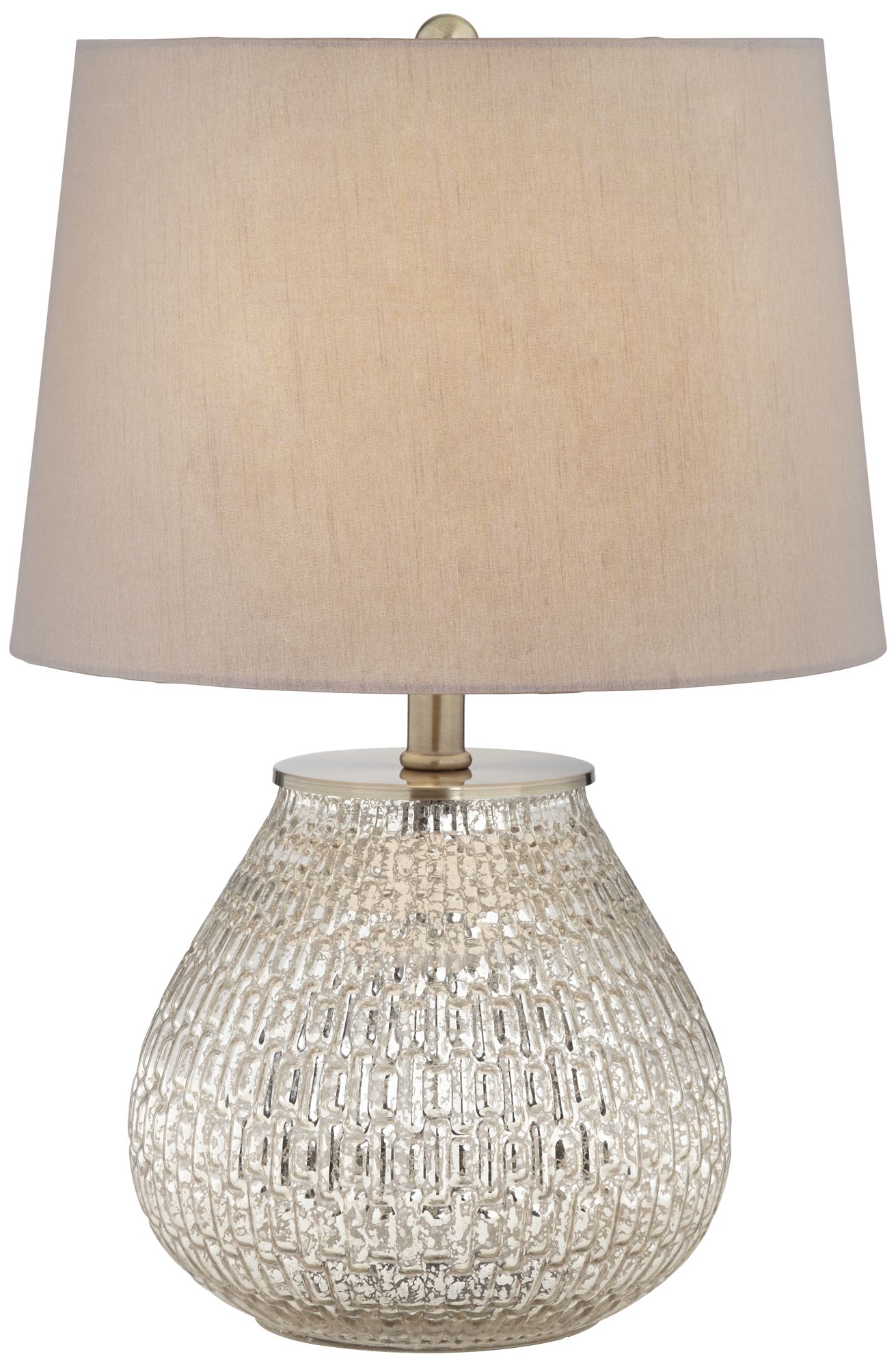 Image 3 Possini Euro Zax 19 1/2" High Mercury Glass Accent Table Lamp