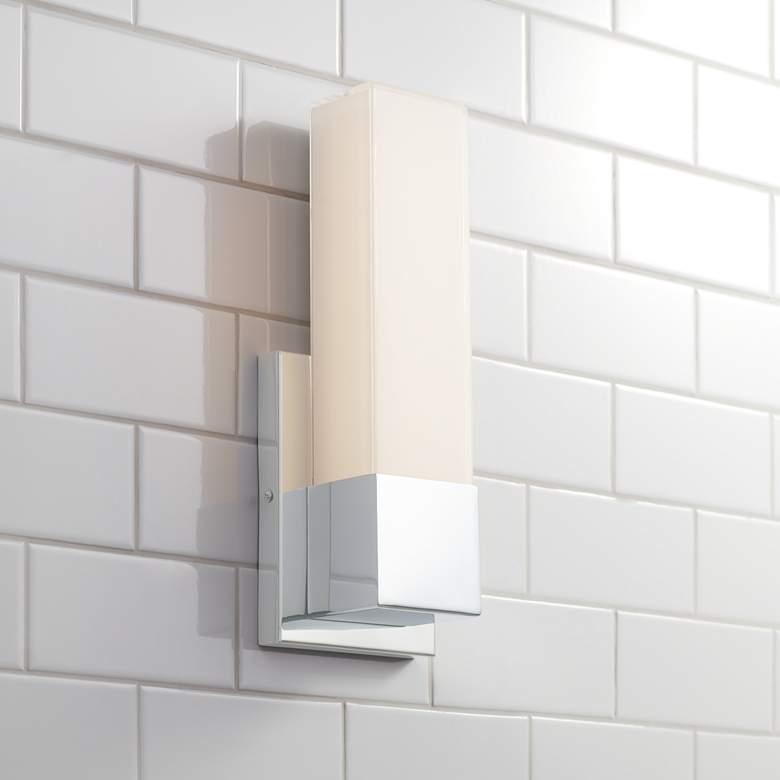 Image 1 Possini Euro Zelda 13 1/2" High Chrome LED Sconce