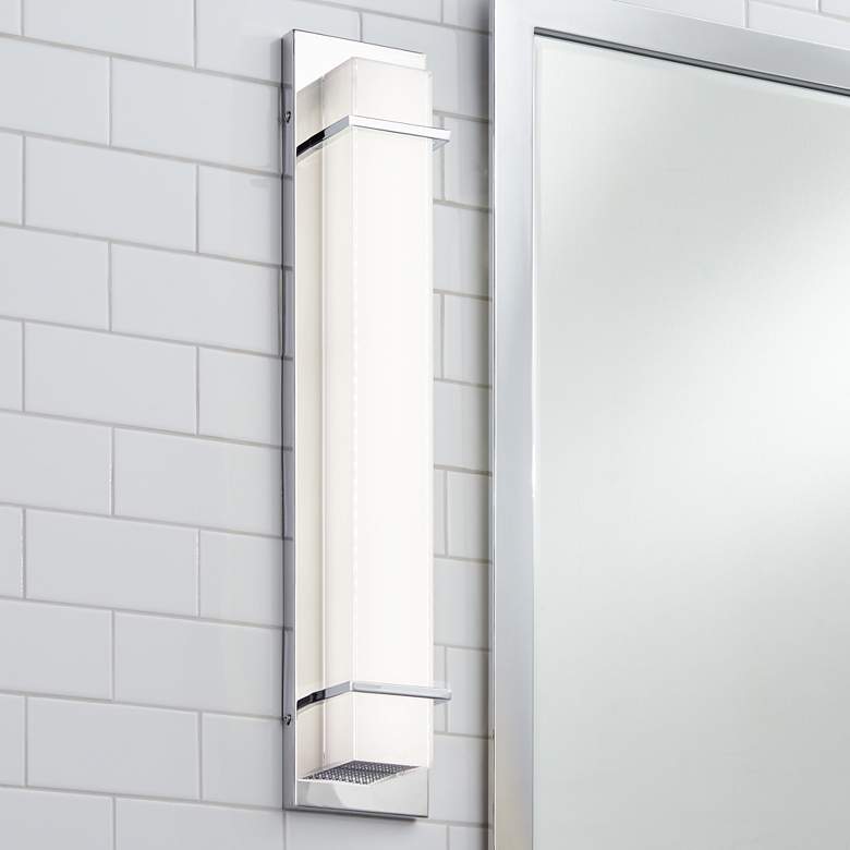 Image 1 Possini Euro Zelda 26 1/2" Wide Chrome Linear LED Sconce