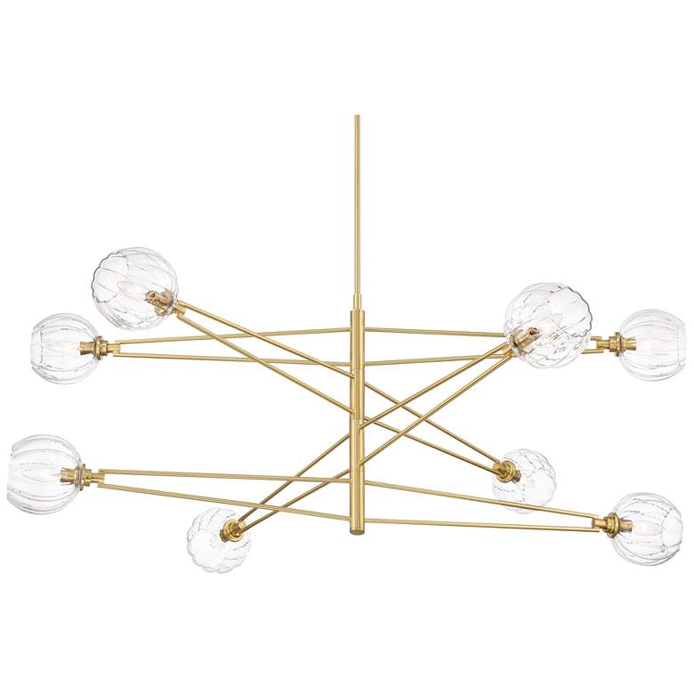 Image 3 Possini Euro Zennia 53" Wide Soft Gold Modern 8-Light Chandelier