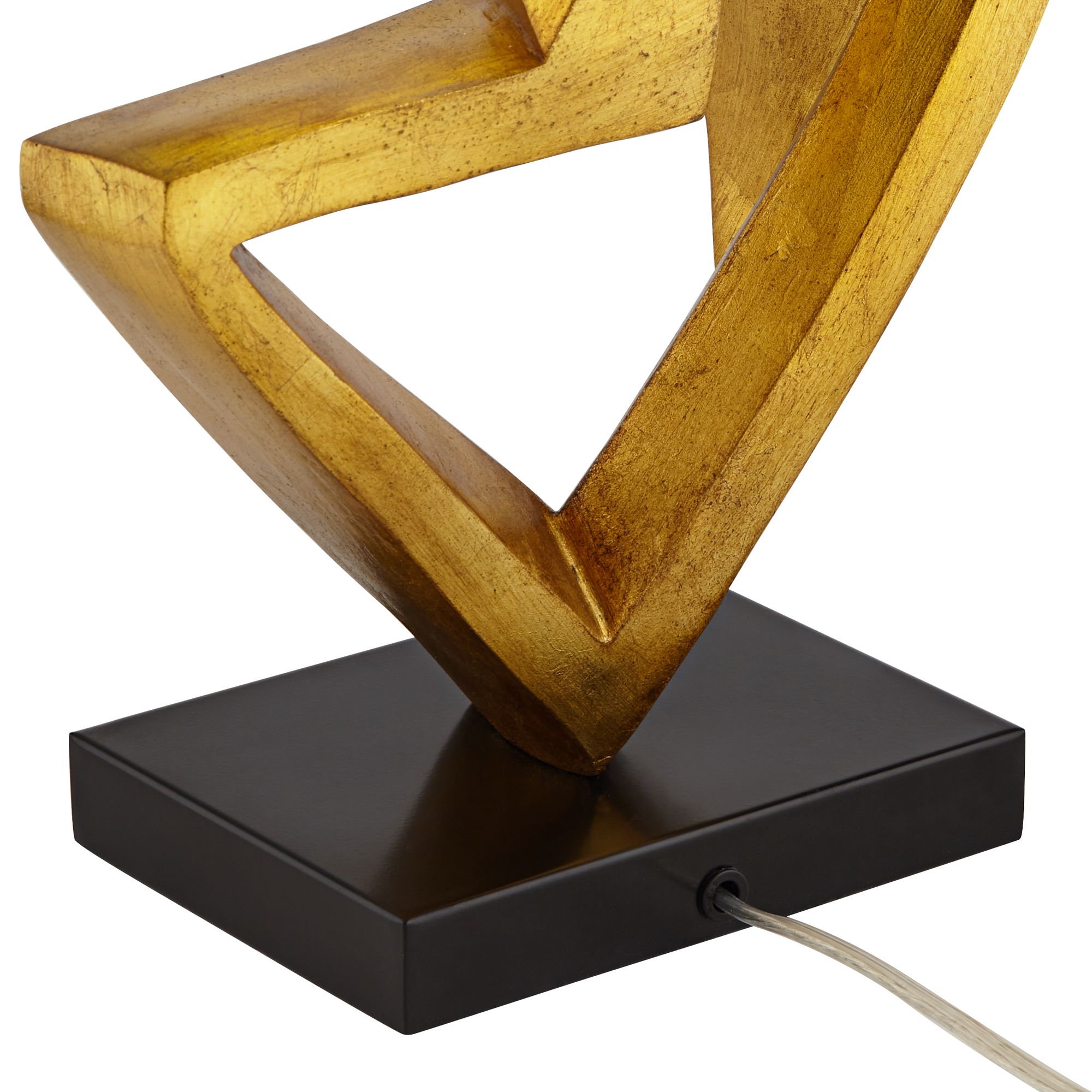 Watch A Video About the Possini Euro Zeus Black Shade Gold Leaf Sculpture Table Lamp