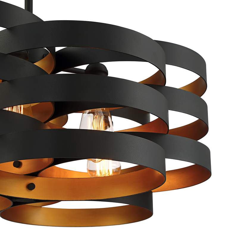 Image 4 Possini Euro Zia 25 1/2" Wide Black and Gold 6-Light Pendant more views