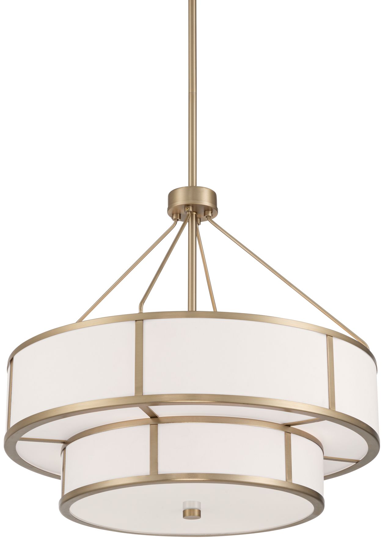 Image 3 Possini Euro Zilina 19 1/2" Wide Matte Brass 2-Tier 4-Light Chandelier