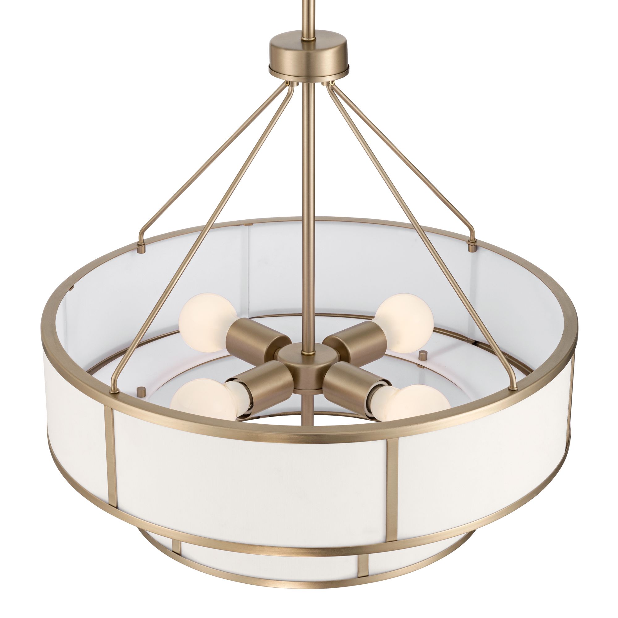 Image 6 Possini Euro Zilina 19 1/2" Wide Matte Brass 2-Tier 4-Light Chandelier more views