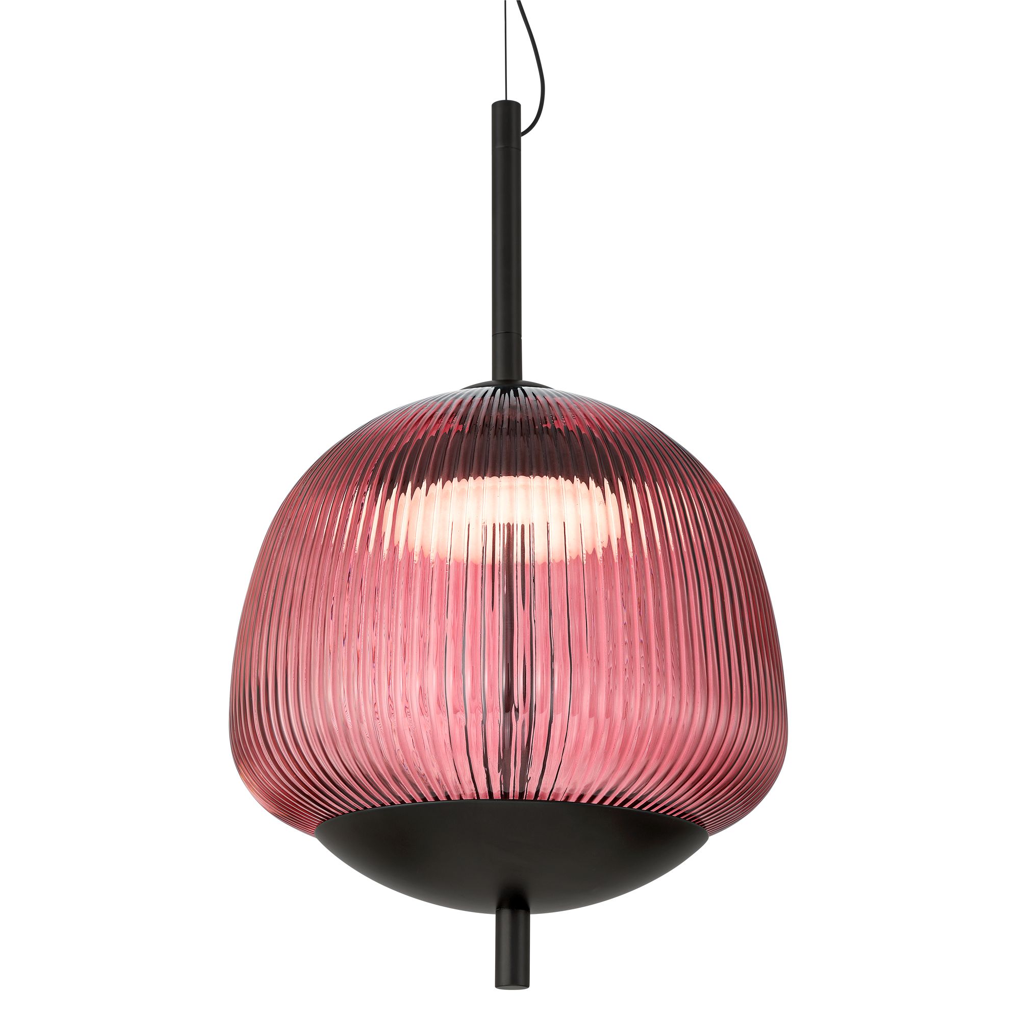 Image 3 Possini Euro Ziva 9 1/2"W Black + Purple Glass LED Mini Pendant Light more views