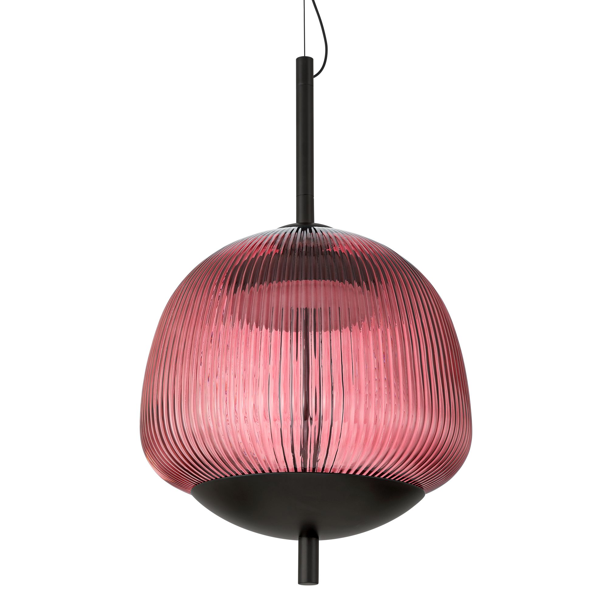 Image 4 Possini Euro Ziva 9 1/2"W Black + Purple Glass LED Mini Pendant Light more views