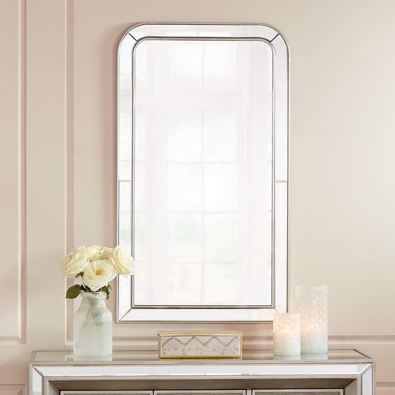 Image 1 Possini Finnley Champagne 26" x 45" Frameless Wall Mirror