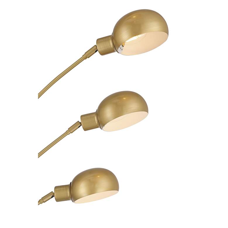 Image 4 Possini Infini 78" 5-Light Marble Brushed Brass Modern Arc Floor Lamp more views