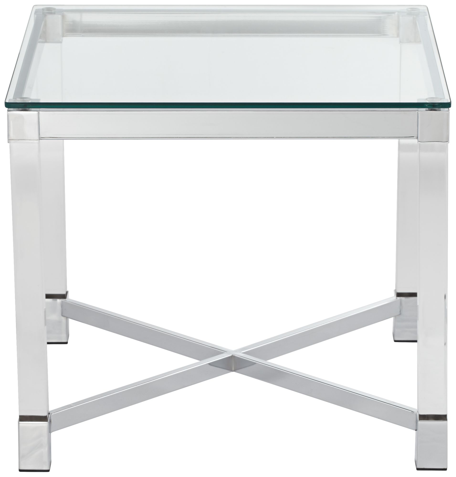 Image 4 Possini Jenna 22" Square Mod. Acrylic/Glass Top Accent Table more views