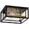 Possini Kie 12" Wide Black-Gold Double Box Outdoor LED Ceiling Light