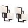 Possini Lighting on the Square 15 1/2" Bronze Wall Sconces Set of 2