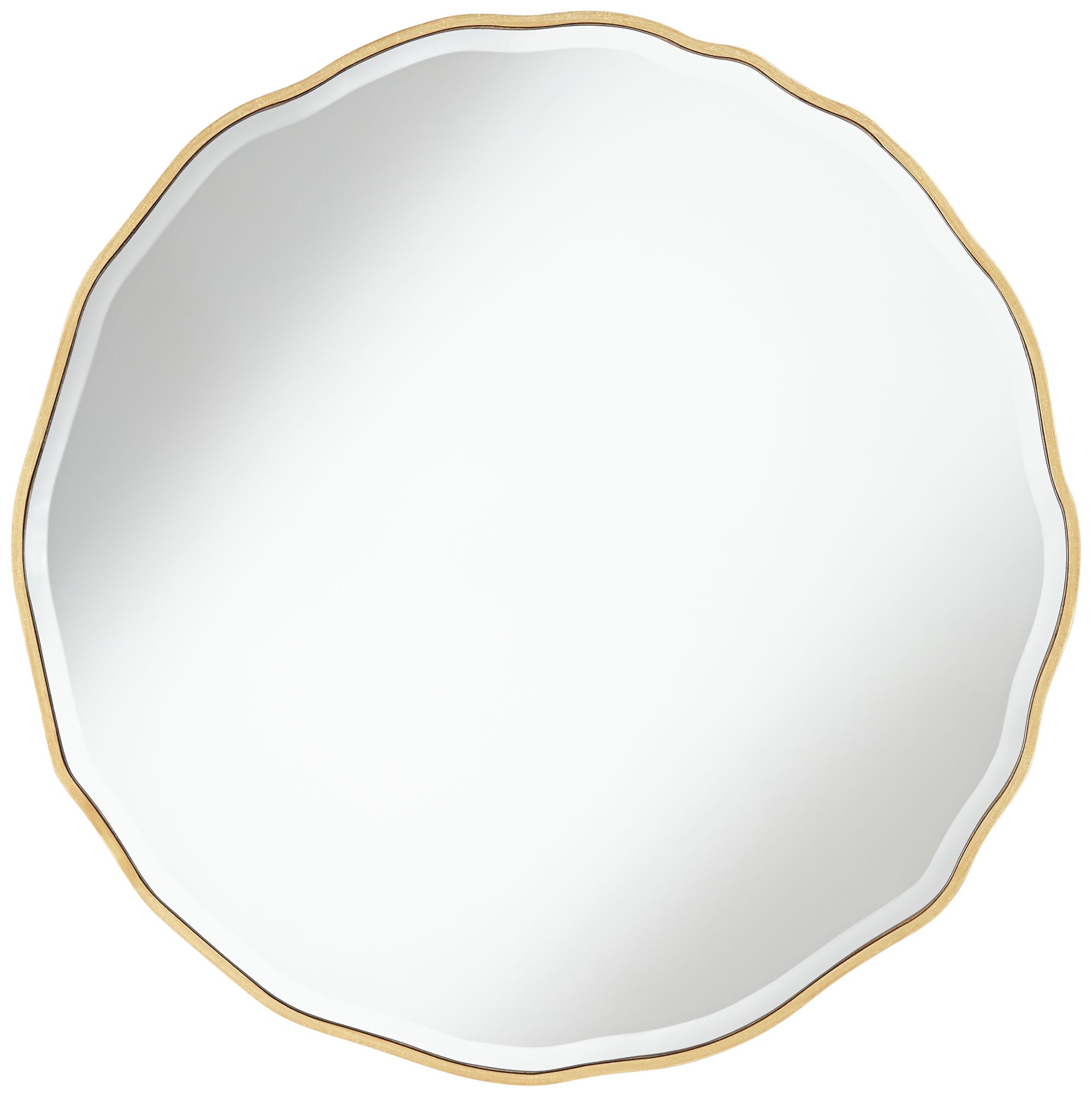 Image 3 Possini Lissa Gold Waved Edge 31 1/2" x 31 1/2" Wall Mirror