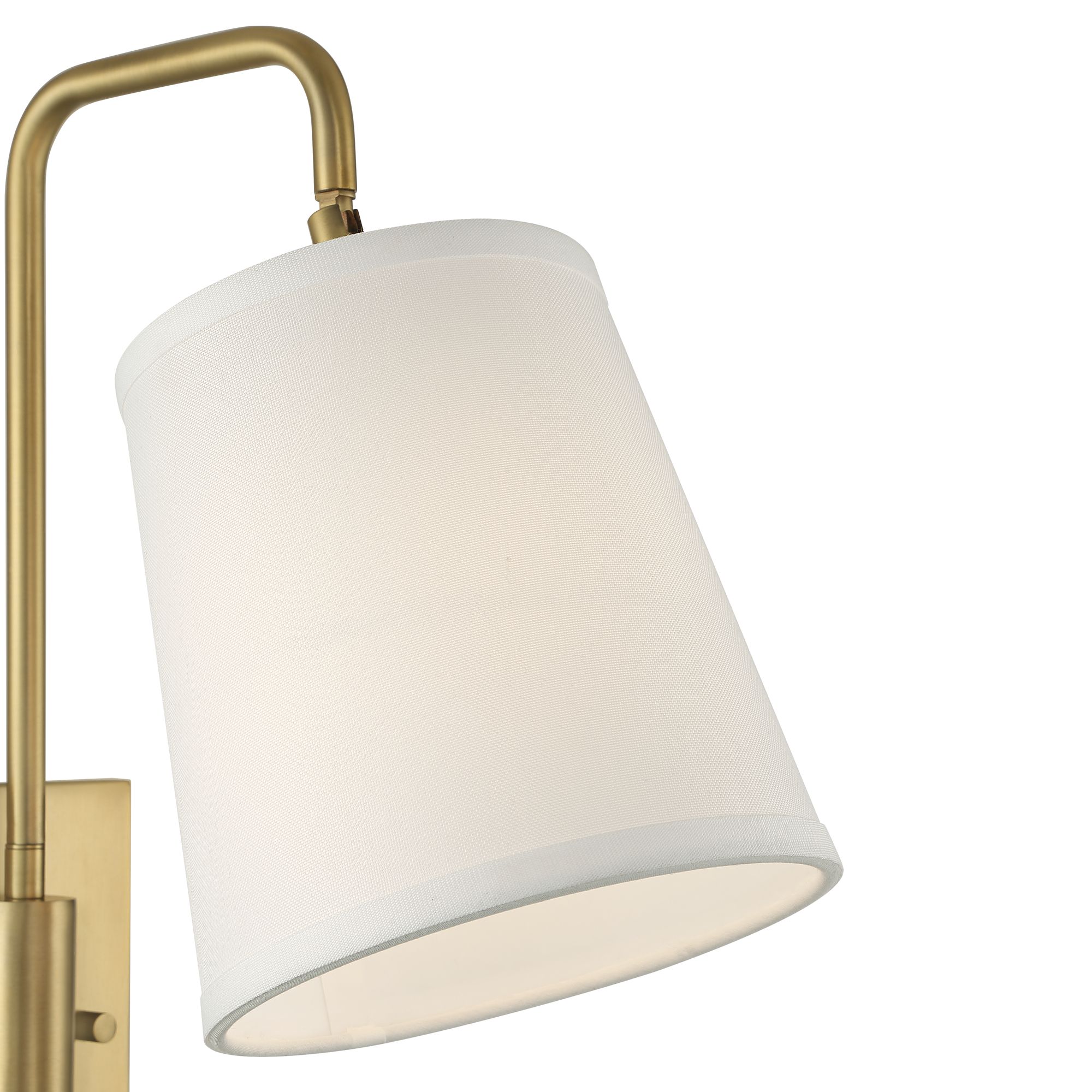 Image 4 Possini Luca 15 1/2" Warm Brass Swing Arm Plug-In Wall Lamp more views