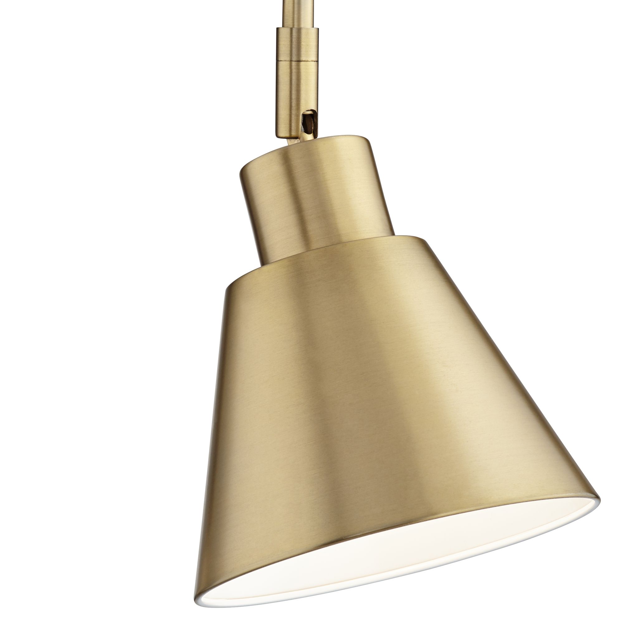 Image 3 Possini Marybel Brass Adj. Downlight Swing Arm Plug-In Wall Lamp more views