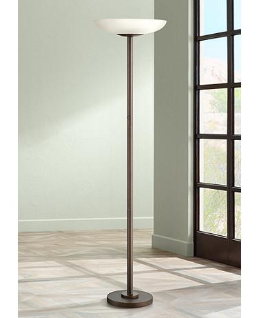 Possini Meridian Light Blaster 72" Bronze 4-Light Torchiere Floor Lamp