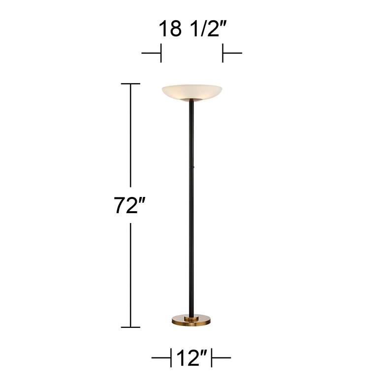 Image 7 Possini Meridian Light Blaster 72" Black 4-Light Torchiere Floor Lamp more views