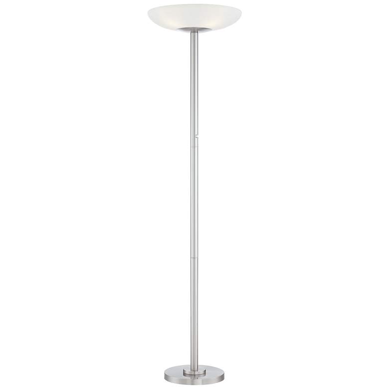 Image 3 Possini Nickel Light Blaster 72" Nickel 4-Light Torchiere Floor Lamp