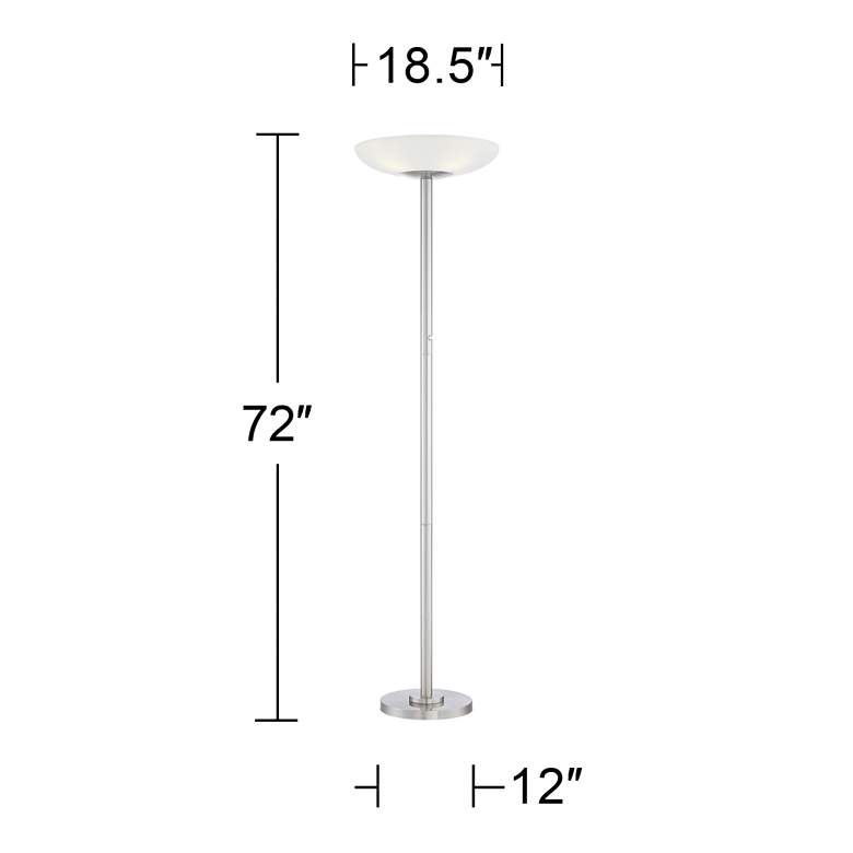 Image 7 Possini Nickel Light Blaster 72" Nickel 4-Light Torchiere Floor Lamp more views