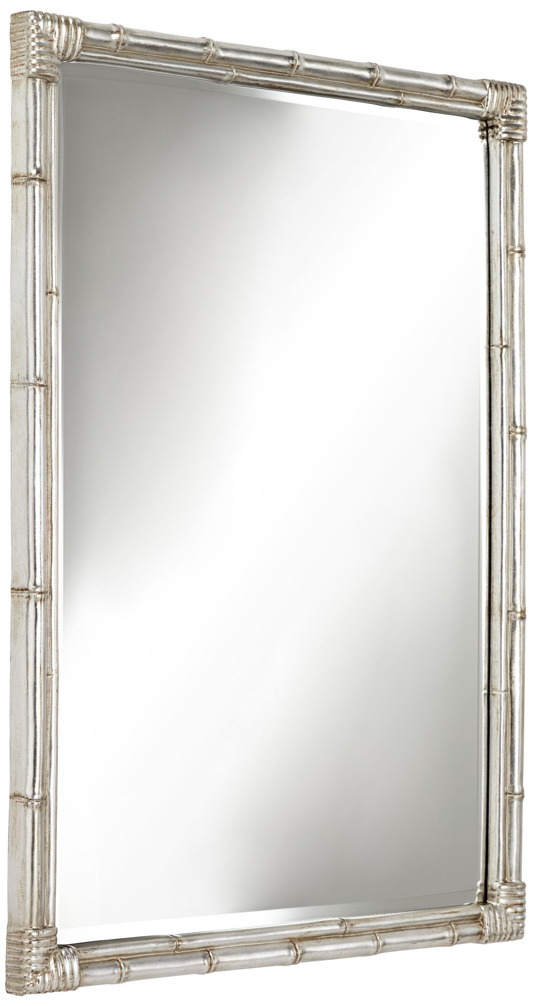 Image 5 Possini Takeo 31" x 43" Rect. Silver Bamboo Wall Mirror more views