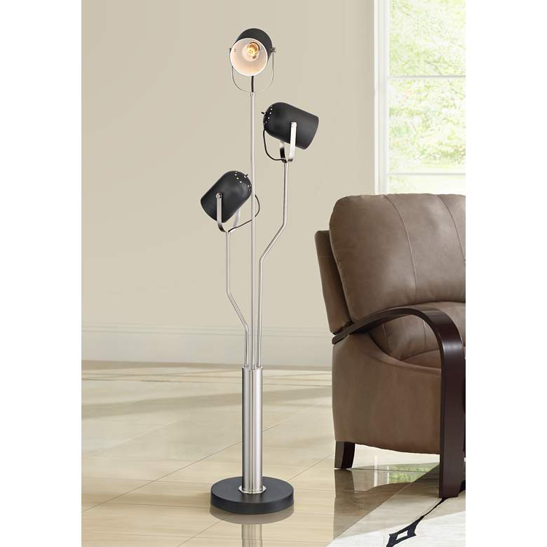 Image 1 Possini Trillium 3-Light Director Style Floor Lamp
