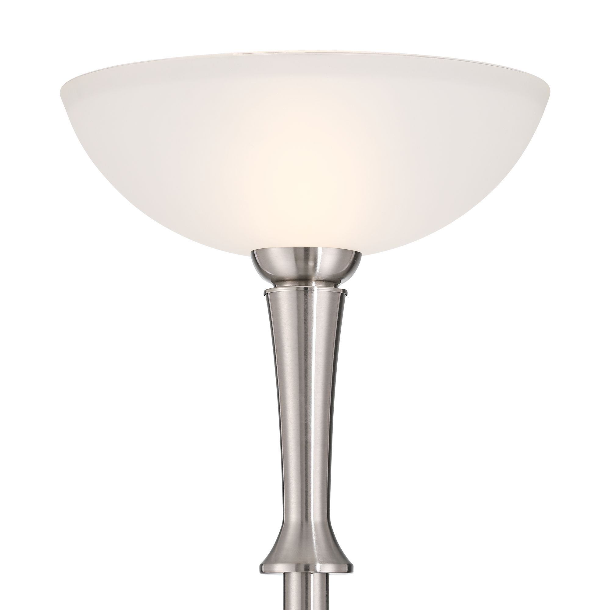 Image 3 Possini Verdugo 70" Brushed Nickel Torchiere Floor Lamp with Dimmer more views
