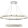 Possini Wainwright 48" Wide Crystal Double-Ring Dimmable LED Pendant