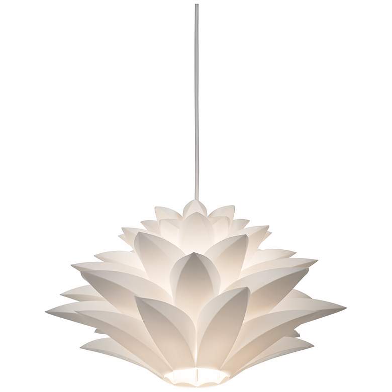 Image 1 Possini White Petals 16 1/2" Wide Pendant Chandelier