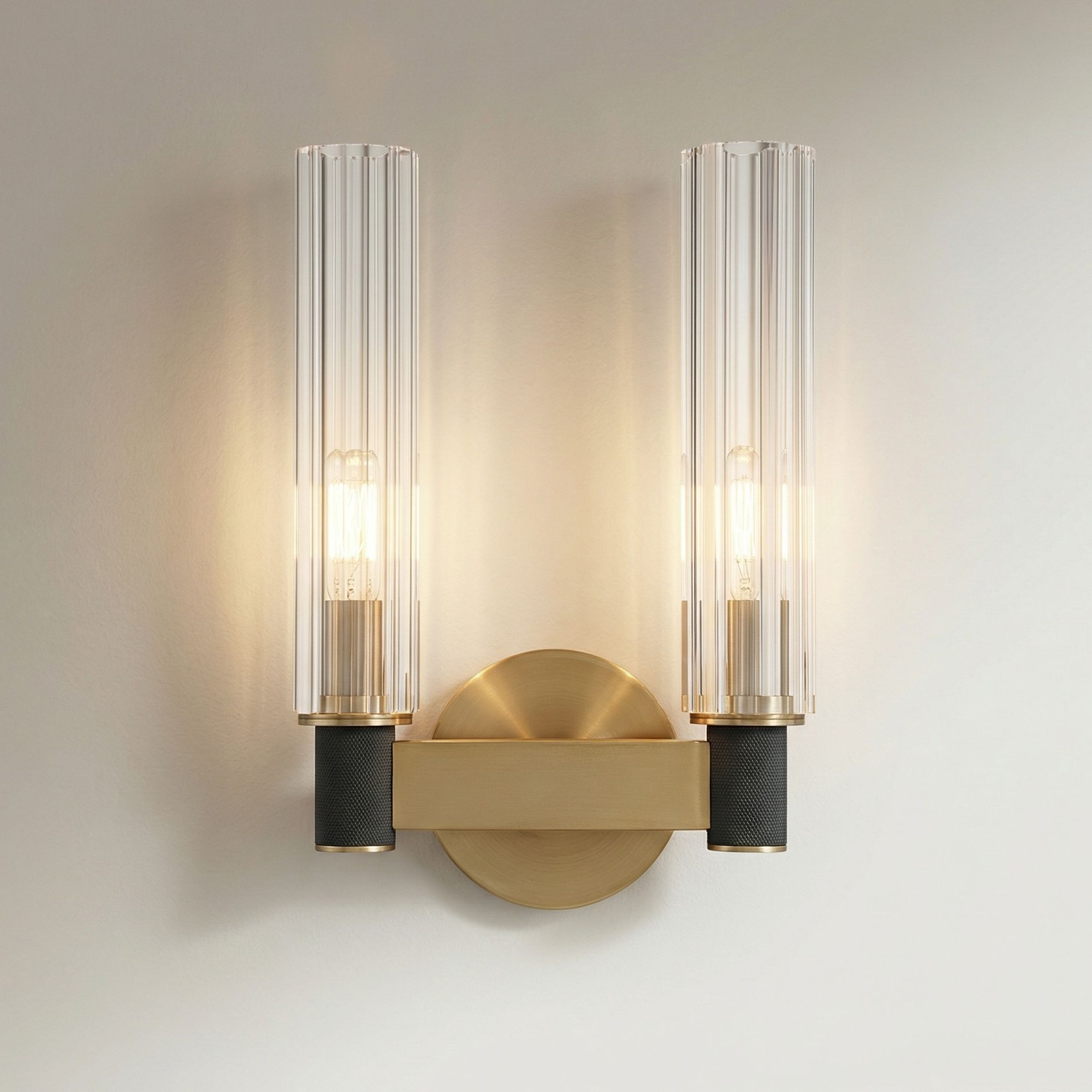 Thumbnail1 of Possinie Euro Onofrio 13 1/4" High Warm Brass 2-Light Wall Sconce