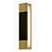 Post 13 1/2" High Satin Brass and Black LED Wall Sconce