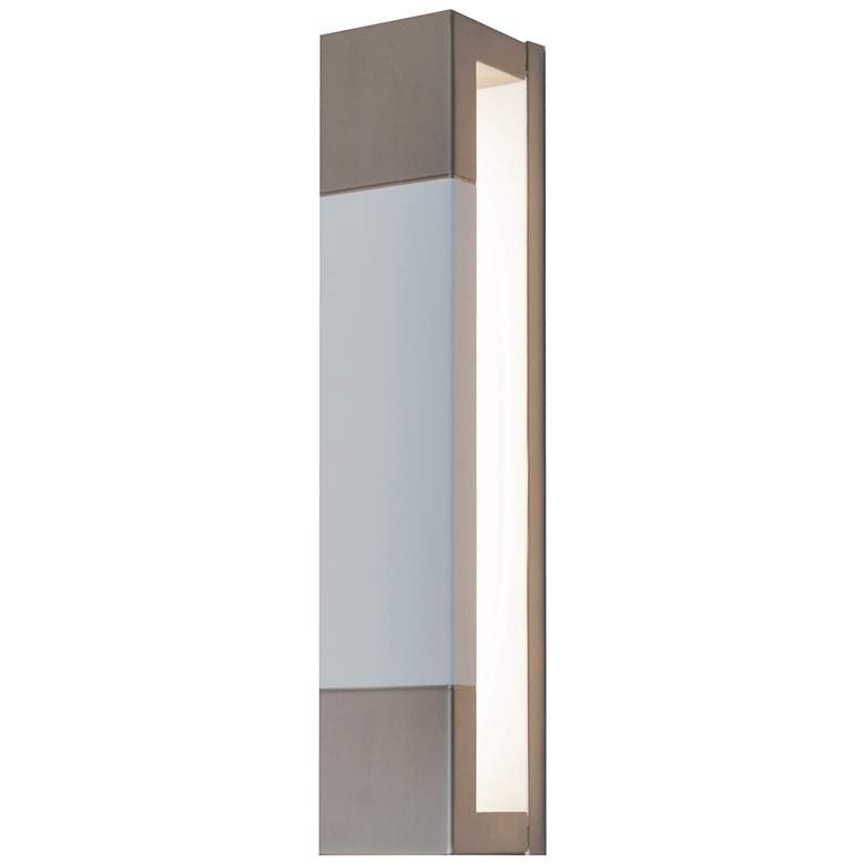 Image 1 Post 13 1/2" High Satin Nickel and White LED Wall Sconce
