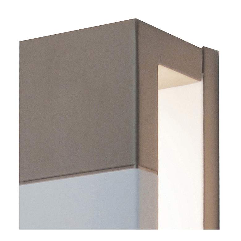 Image 2 Post 13 1/2" High Satin Nickel and White LED Wall Sconce more views