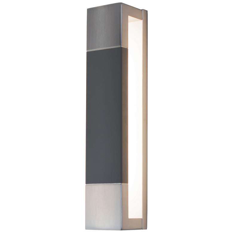 Image 1 Post 13 1/2" High Satin Nickel Dark Gray LED Wall Sconce