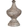 Post Finials 19 1/2" High Antique White Accent Table Lamp