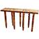 Post Up 61" Wide Oak Wood Rectangular Console Table