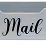 Postie Gray Wash Tabletop Organizer Box/ Letter Holder